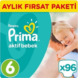 Bebek Bezi Aktif Bebek 6 Beden Ekstra Large Aylık Paketi 96 Adet 15+ Kg