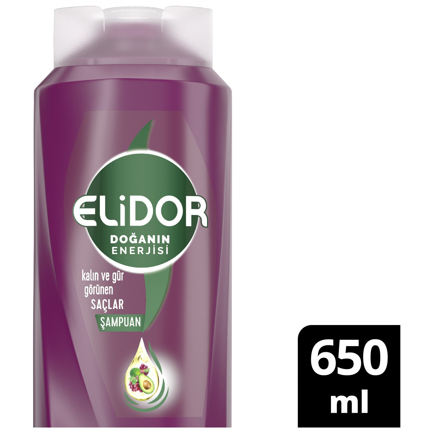 Elidor Doğanın Enerjisi Kalın ve Gür Saçlar Avokado Özlü Saç Bakım Şampuanı 650 ml.
