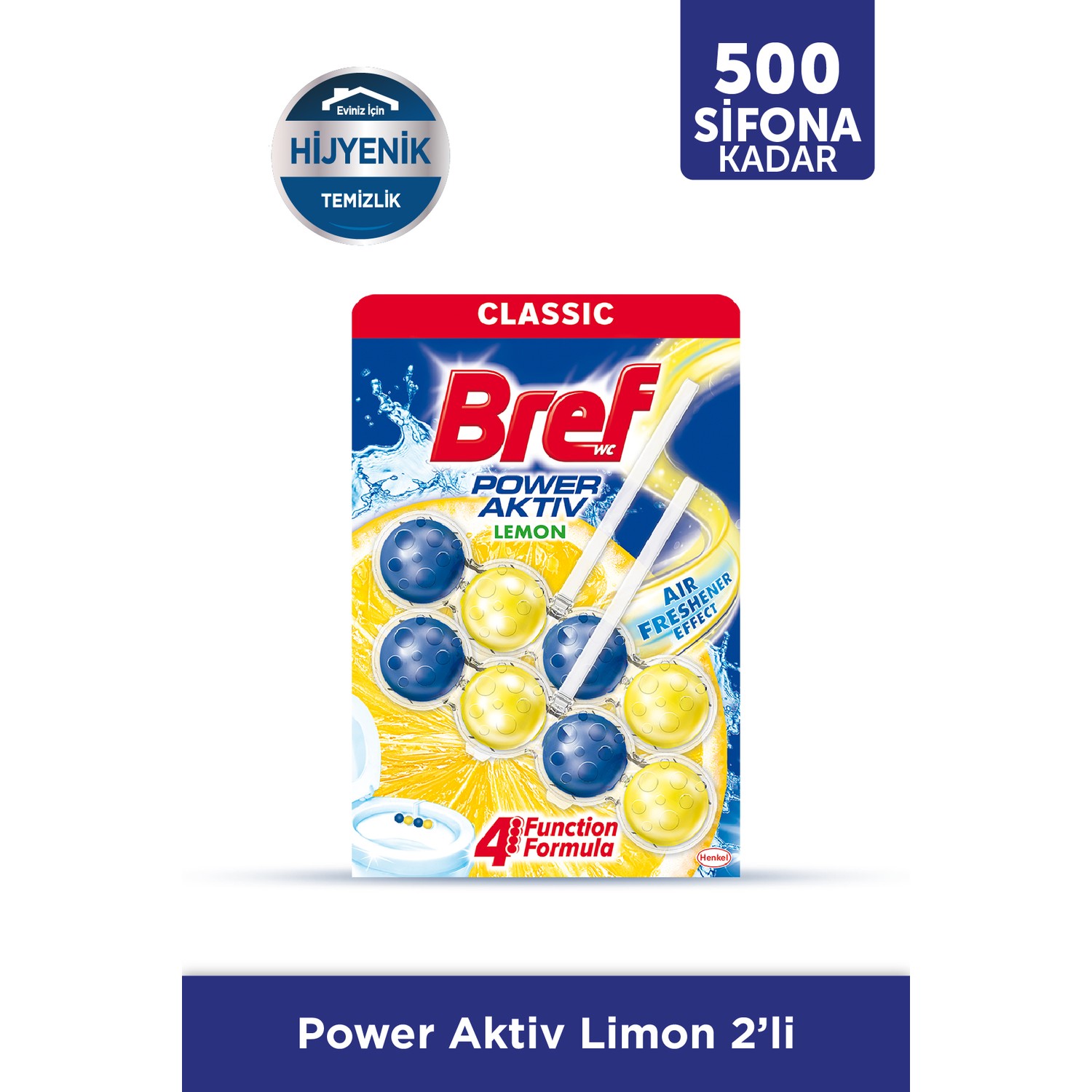 Bref Power Aktiv Katı Tuvalet Bloğu Limon İkili