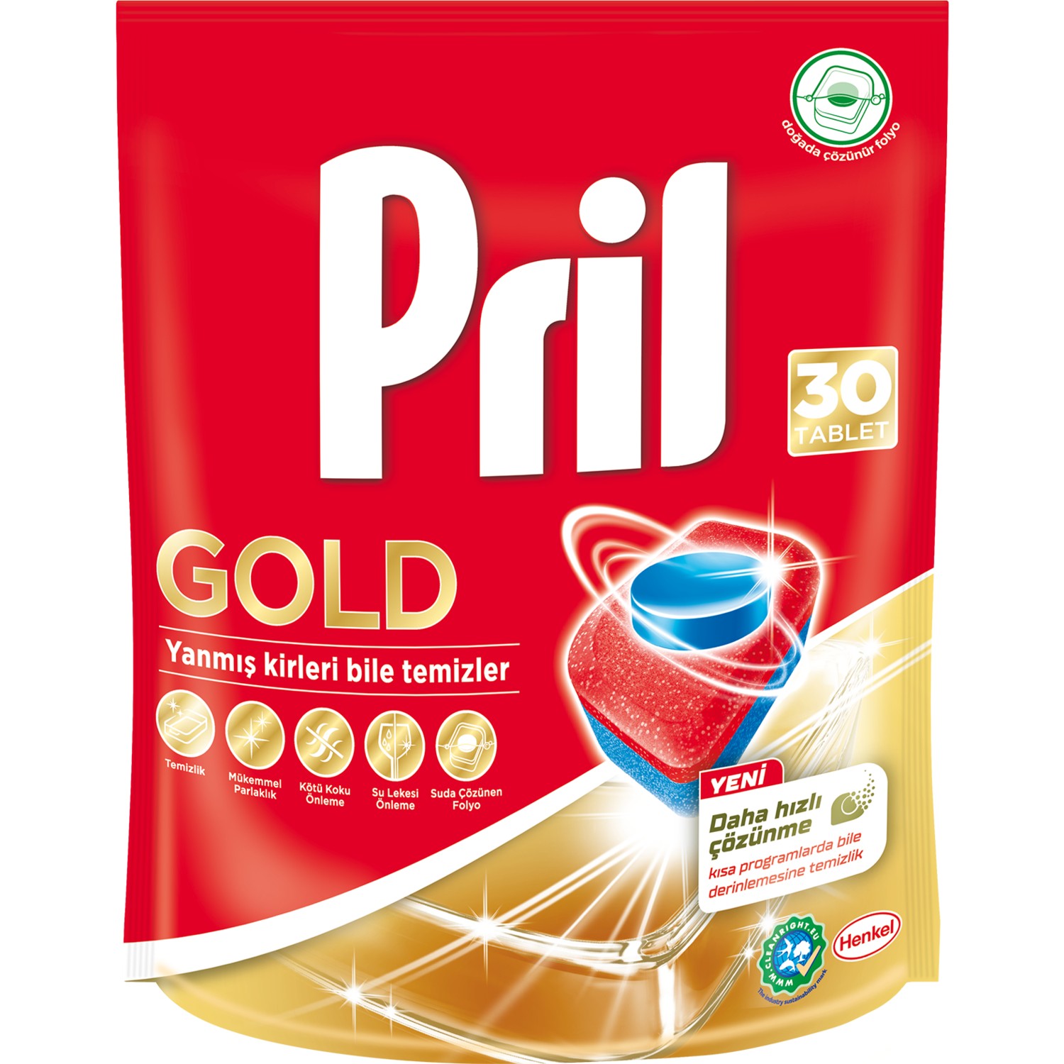 Pril Gold Bulaşık Makinesi Deterjanı 30 Tablet