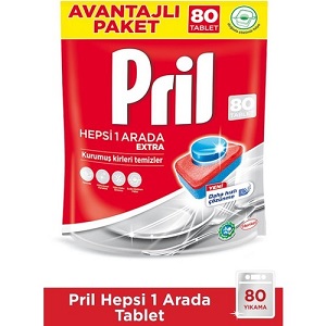 Pril Bulaşık Makinesi Deterjanı Hepsi Bir Arada Extra 80 Tablet